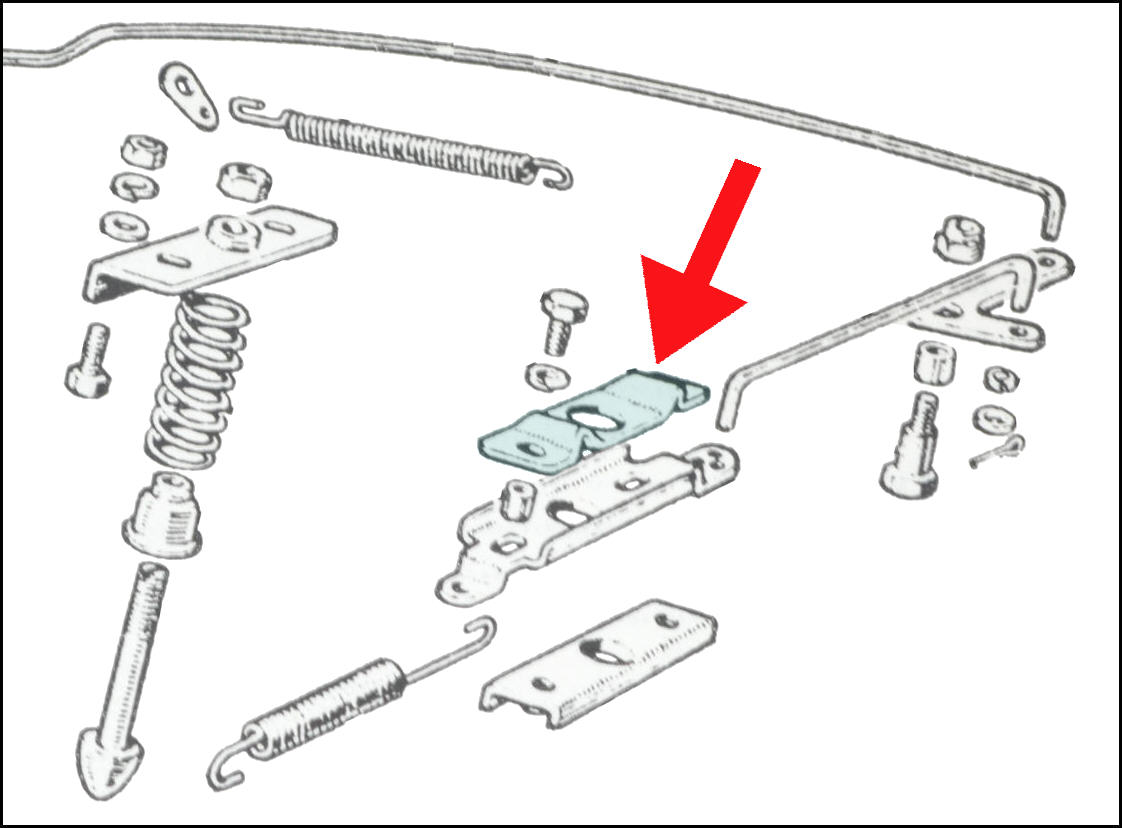 SCHLOSSBLECH für Motorhaube MGA