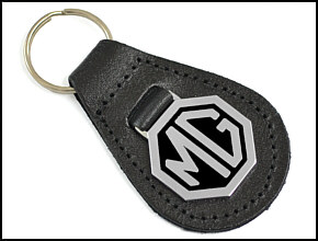 Schlüsselanhänger MG schwarz / Chrom