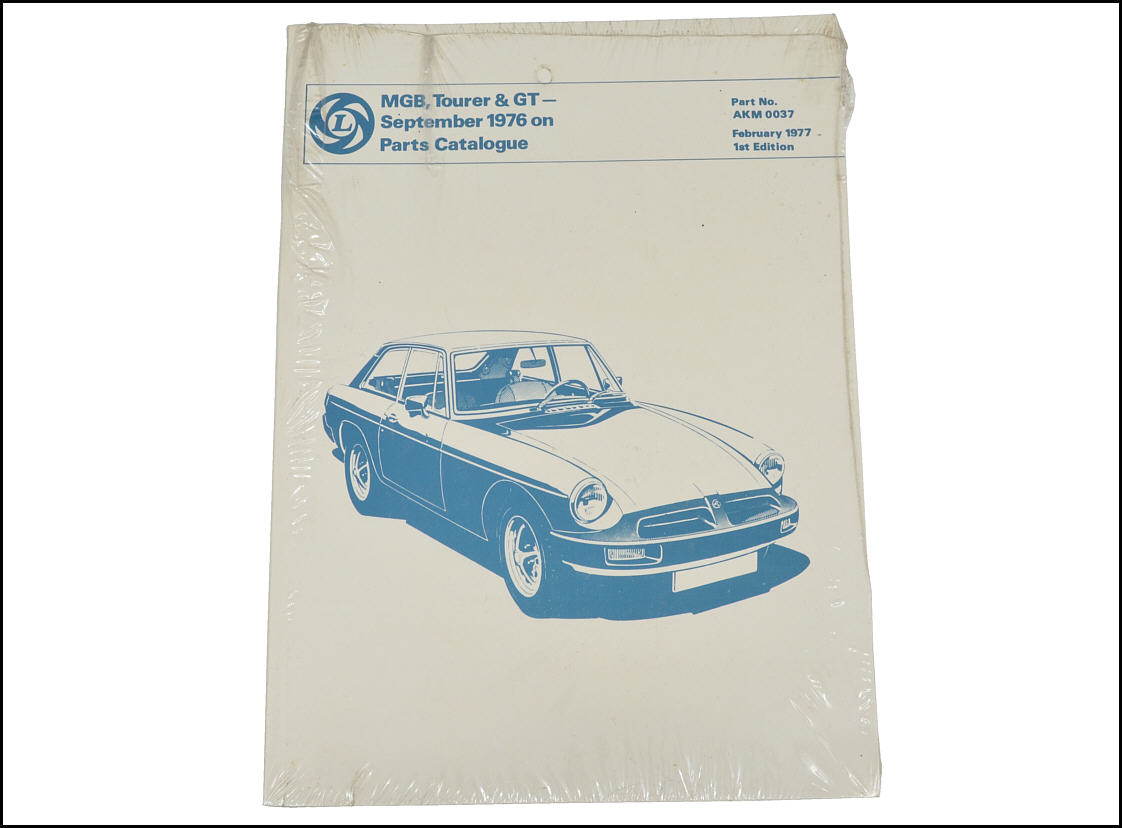 MGB Parts Catalogue 1976 on