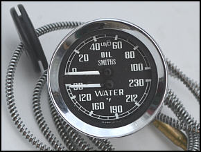 DOPPELINSTRUMENT Öldruck/Wassertemperatur, Fahrenheit
