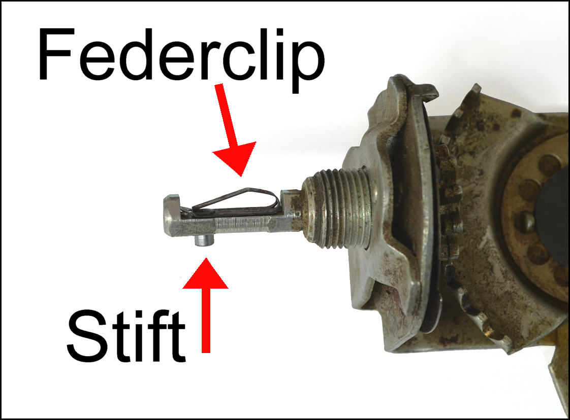 Federclip für Drehknöpfe