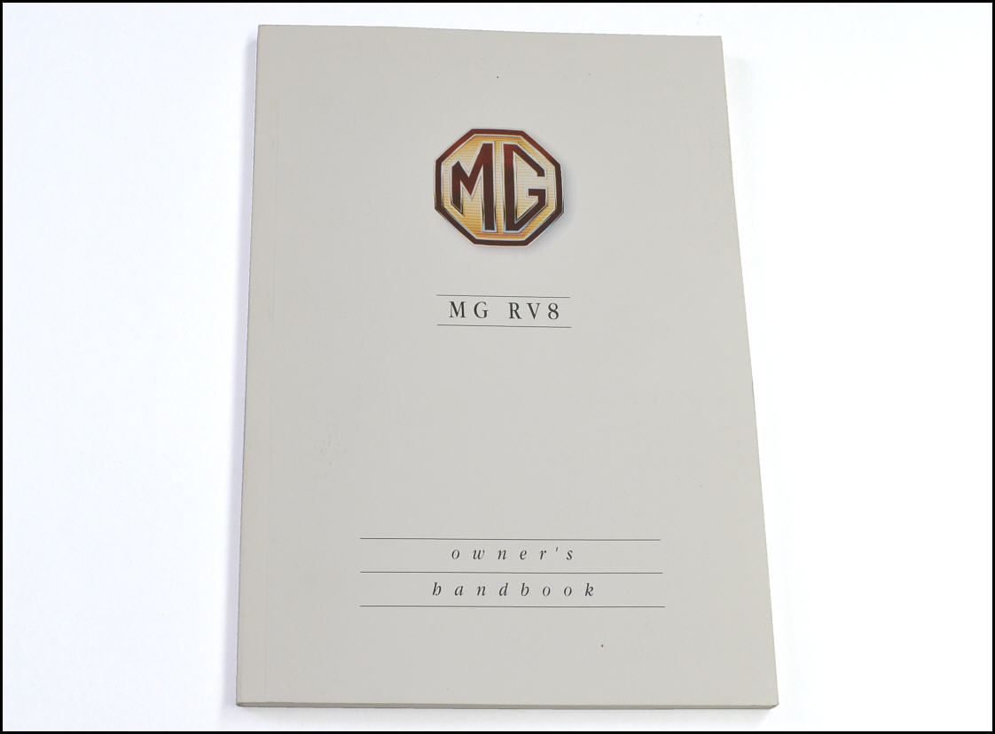 MG RV8 Owner's Handbook