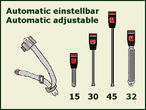 Sicherheitsgurt Dreipunkt mit einstellbarer Automatic