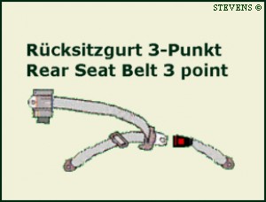 Rücksitzgurt 3-Punkt-Automatic