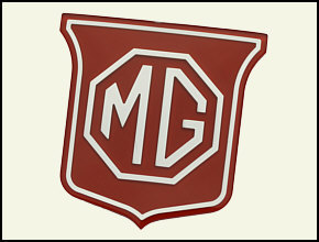 MG-EMBLEM für Kühlergrill, rot