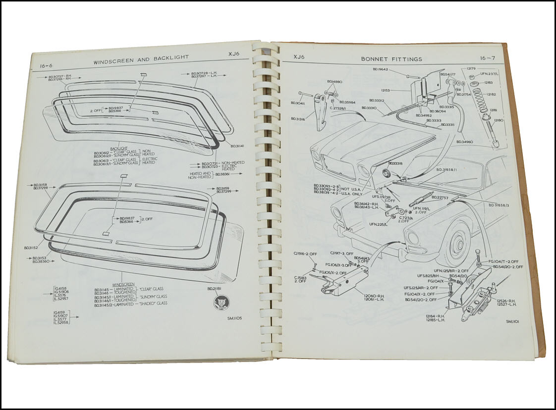Jaguar XJ6 Illustrated Parts Catalogue
